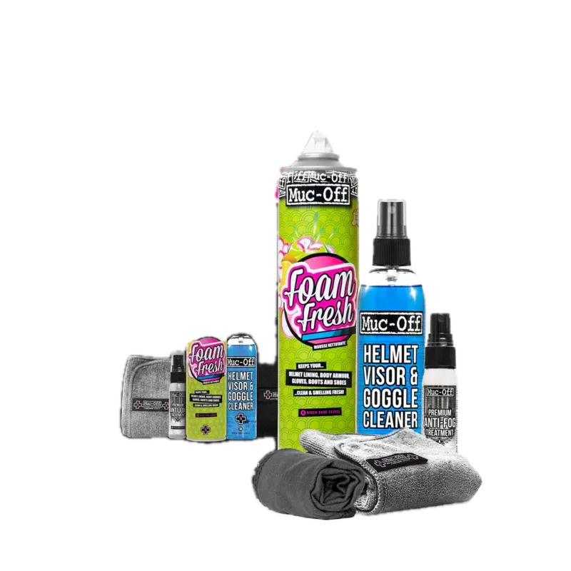 ערכת ניקוי חיצוני ופנימי לקסדה ומשקף – MUC-OFF HELMET CARE.