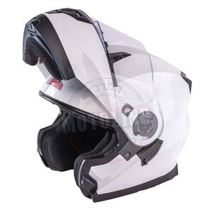 קסדה נפתחת בלק ליון לבן - BLACKLION