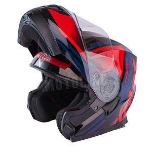 קסדה נפתחת בלק ליון אדום שחור - BLACKLION