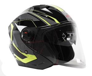 קסדת 3/4 בלק ליון שחור צהוב - BLACKLION